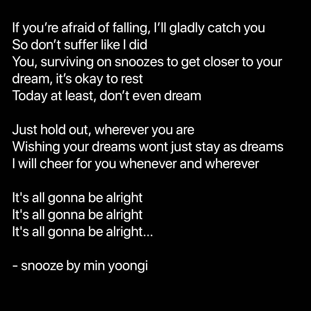 I can't stop crying about the fact that Snooze by Yoongi is LITERALLY an answer to Untitled by Mingi 💔