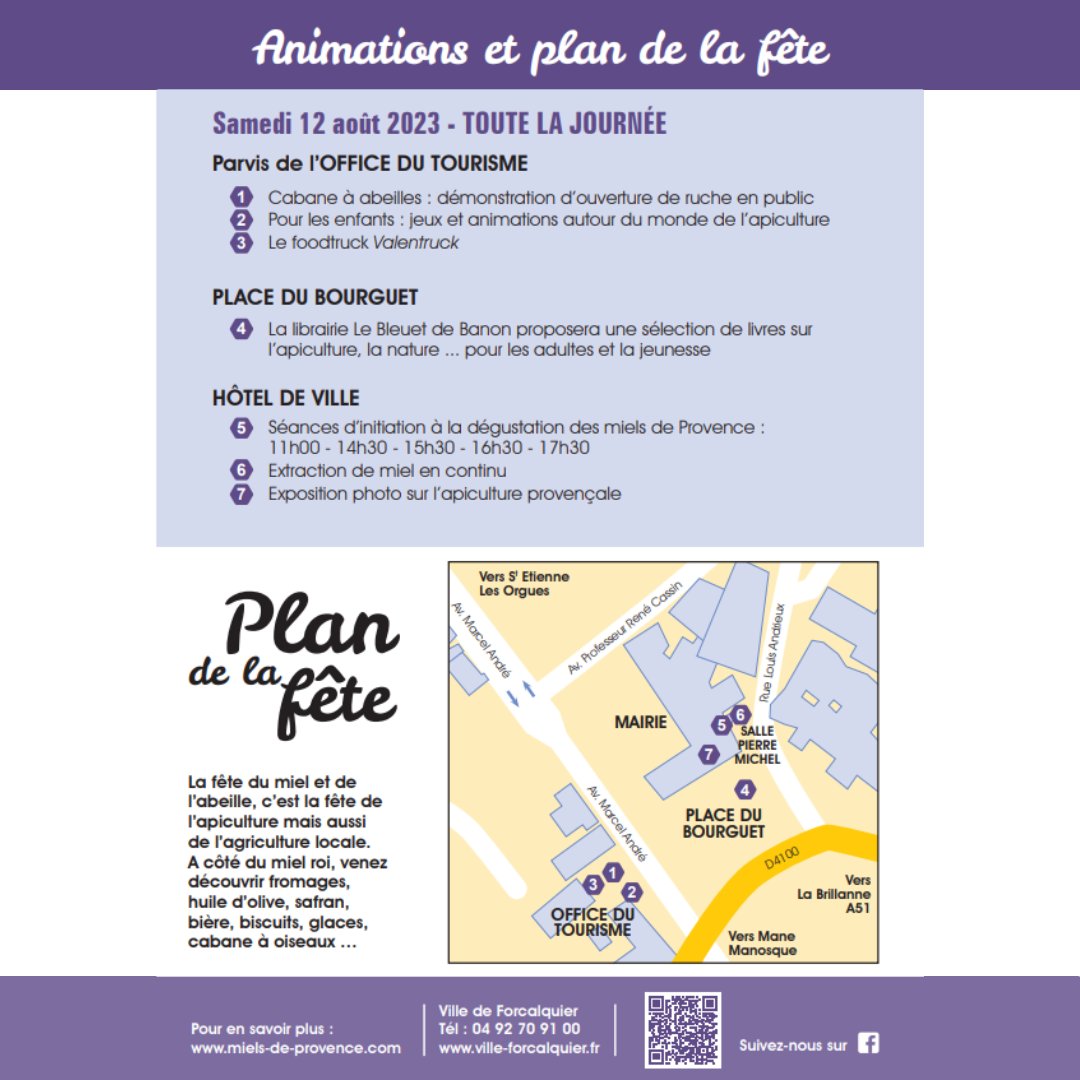 La Fête de l'abeille et du miel de Forcalquier, c'est demain. Alors, vous serez présents ? 

#fêtedumiel #miel #été #fete #weekend #Alpesdehauteprovence #apiculture #famille #sortiefamille #Forcalquier