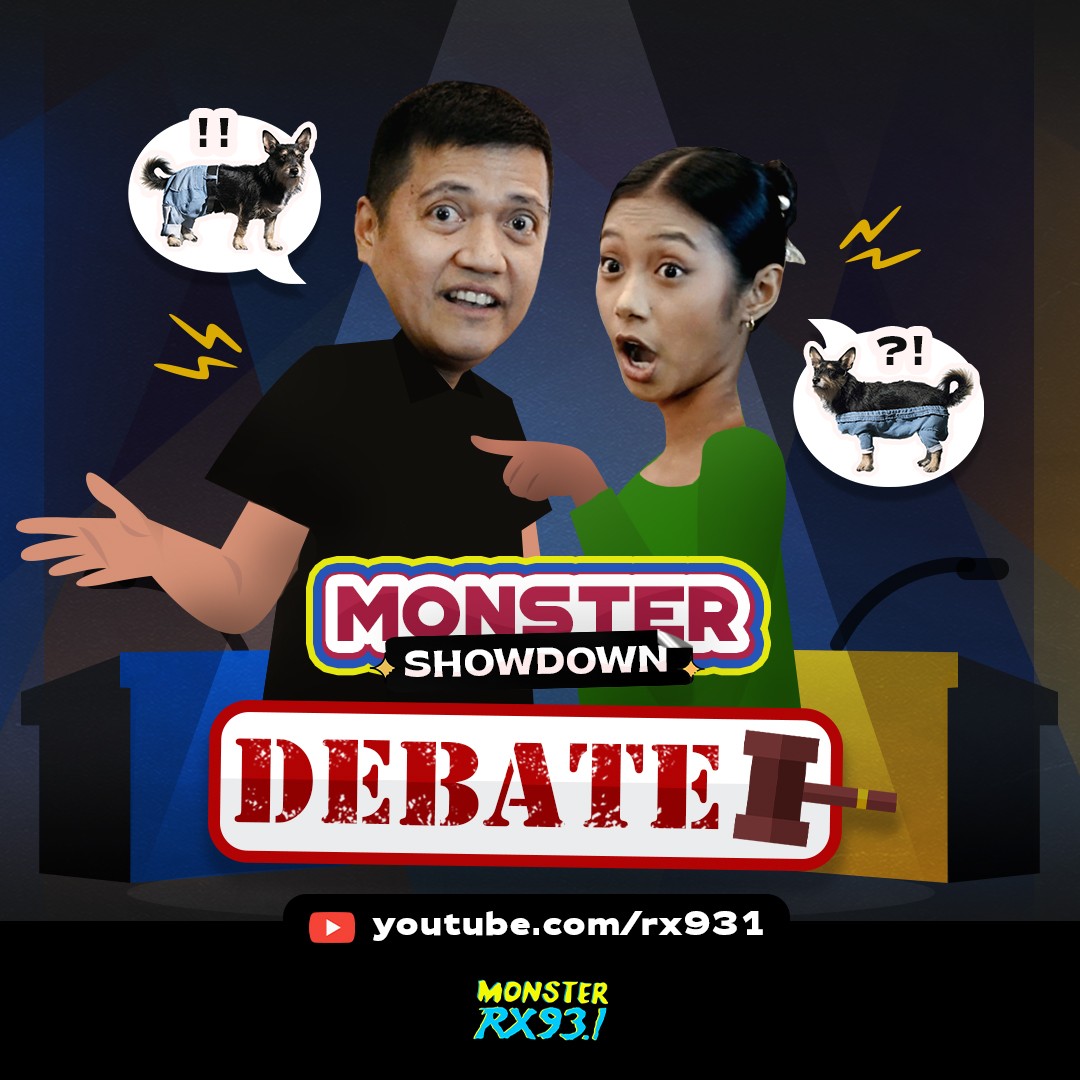 RX931's tweet photo. How should a dog wear pants? 🤔👖🐶
The Monster Jocks test their gift of gab and debate on this ~ totally serious~ topic and more in the latest episode of the #MonsterShowdown! 🤓💬
Premiering TOMORROW, 12PM on the #RX931 YouTube channel. Don’t miss it! ♥️ https://t.co/ceFWqo0mQy