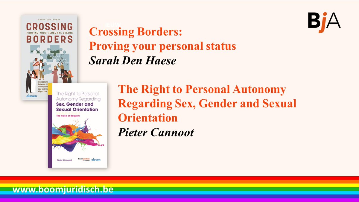 Boomjur_Antwerp's tweet photo. 🌈 #AntwerpPride is ook juridische #gelijkheid en #acceptatie. auteurs Sarah Den Haese en @Pieter_Cannoot onderzoeken elk een ander aspect.  Ontdek de boeken hier: https://t.co/yW1iPjUdm3 #homohuwelijk #adoptie #AntwerpPride #Braveolution #gender #LGBTQ #seksuelegeaardheid https://t.co/ftvyfRCxER