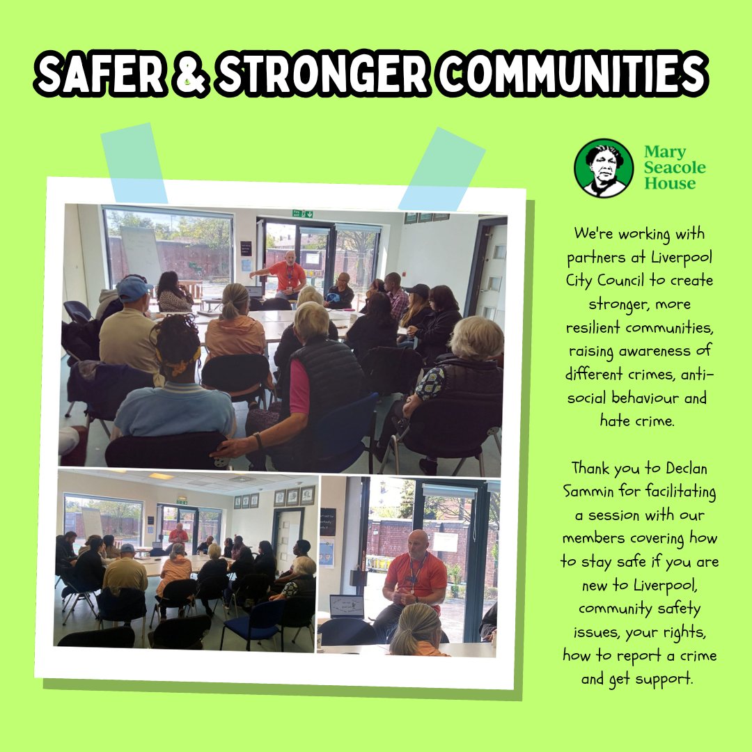 MSH_Liverpool's tweet photo. One of our values is to support people to stay safe &amp; free from discrimination 💚 We accomplish this by working in partnership with various services &amp; support teams making sure our members have equitable access to resources #MentalHealthMatters #BAMER #Equity #StopHate #Liverpool https://t.co/m63d39rc5d