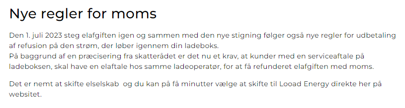jrossstocholm's tweet photo. @thorup_michael Mange tak 😊. Det er lidt pudsigt - på https://t.co/cF4Blg4vwN står der, at det er et krav fra skatterådet, at man skal have en elaftale med ladeoperatør for at få fuld refusion. https://t.co/stA8MESnBj