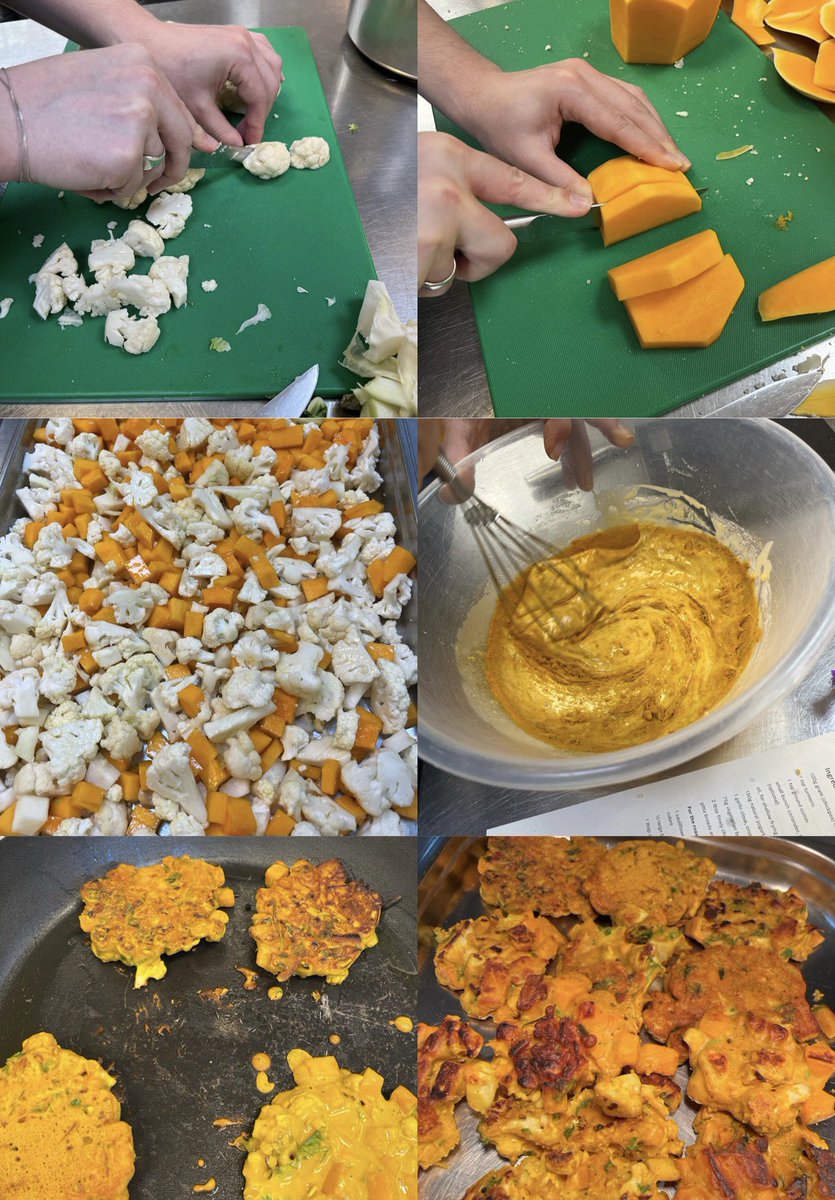 mount_unit's tweet photo. This weekโs cooking group made cauliflower and butternut squash fritters and a chicken sweet and sour ๐ these went down a treat at lunch!! ๐#OccupationalTherapy #CookingGroup https://t.co/alLhfam2oL