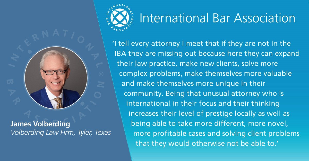 👥 James Volberding, Volberding Law Firm, explains to attorneys that being an IBA Member helps to expand their law practice, make valuable new clients &amp; solve complex legal problems. 

 ⚖️ Join the IBA today➡ bit.ly/IBAMembership23

🌐 Join the IBA family now!

#Law #Lawyer