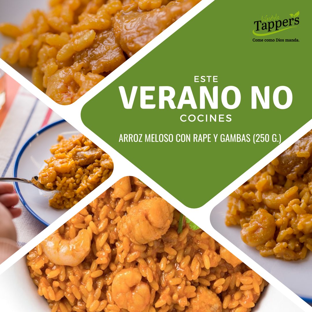 ESTE VERANO NO COCINES 😎🌴 

👨‍🍳🧑‍🍳Pedir comida a domicilio con Tappers es la solución perfecta para disfrutar al máximo de tu descanso sin tener que preocuparte por cocinar. 

👉ARROZ MELOSO CON RAPE Y GAMBAS

.
.
.
#Tappers #verano #disfrutadelverano #comidarica