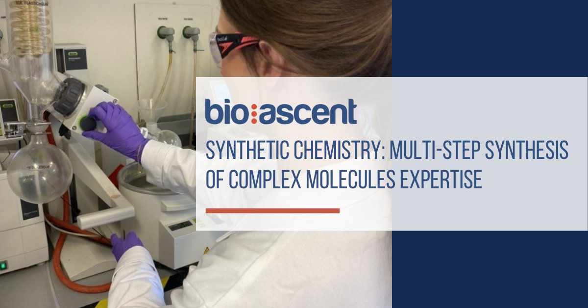 BioAscent's tweet photo. BioAscent's synthetic chemists are highly experienced in multi-step synthesis of complex molecules. To find out more about our synthetic chemistry capabilities, click here: https://t.co/F4MEMmA4uP  #syntheticchemistry #chemistry #drugdiscovery https://t.co/e0ythimyav