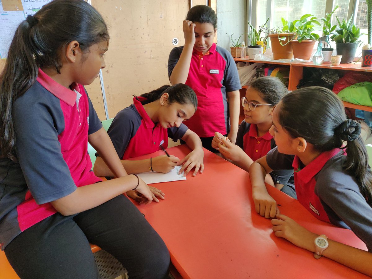 MoriShivali's tweet photo. Collaborative minds at work, crafting a vivid world through 'show, don't tell' strategy. #TeamWriting #CreativeExpressions @pooh_it_is @AswaniNandini https://t.co/JW0rhz37tk