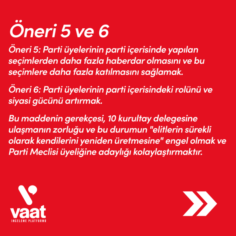 vaatlerorg's tweet photo. Vaat sizin için derledi: CHP'de Reformistler (@reformistler) CHP'de hangi tüzük değişikliklerini öneriyor