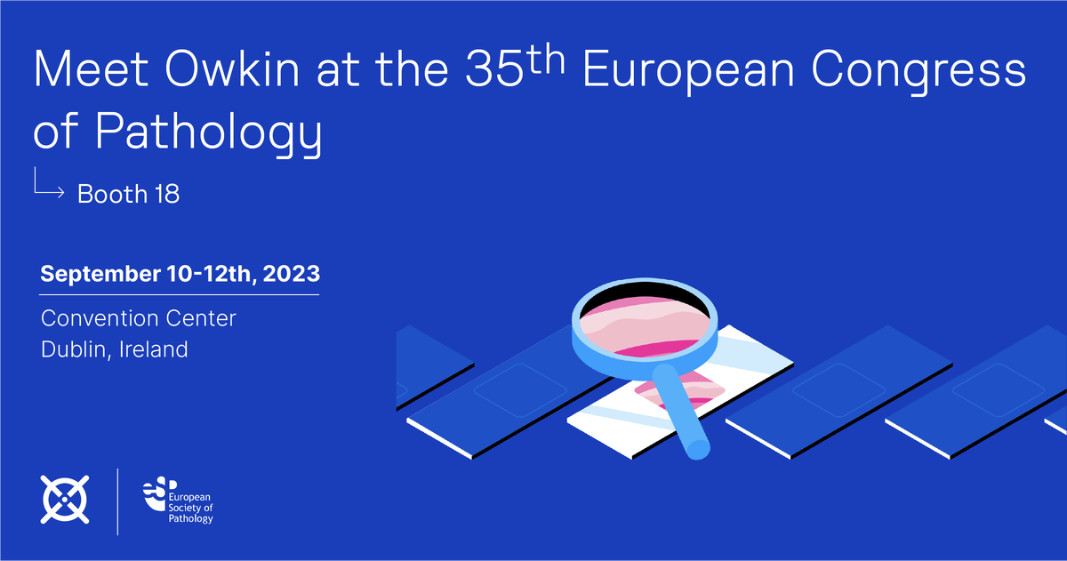 OwkinScience's tweet photo. 🇮🇪 #ECP23 is one month away! Come and meet us at booth 18 on Sep 10-12th to learn how we build impactful AI #digitalpathology diagnostics to deliver #precisionmedicine to patients at scale.
Book a 1-on-1 meeting with us at https://t.co/ImZoHhO1M1, or visit us for a demonstration of our products and to try out our AR experience!