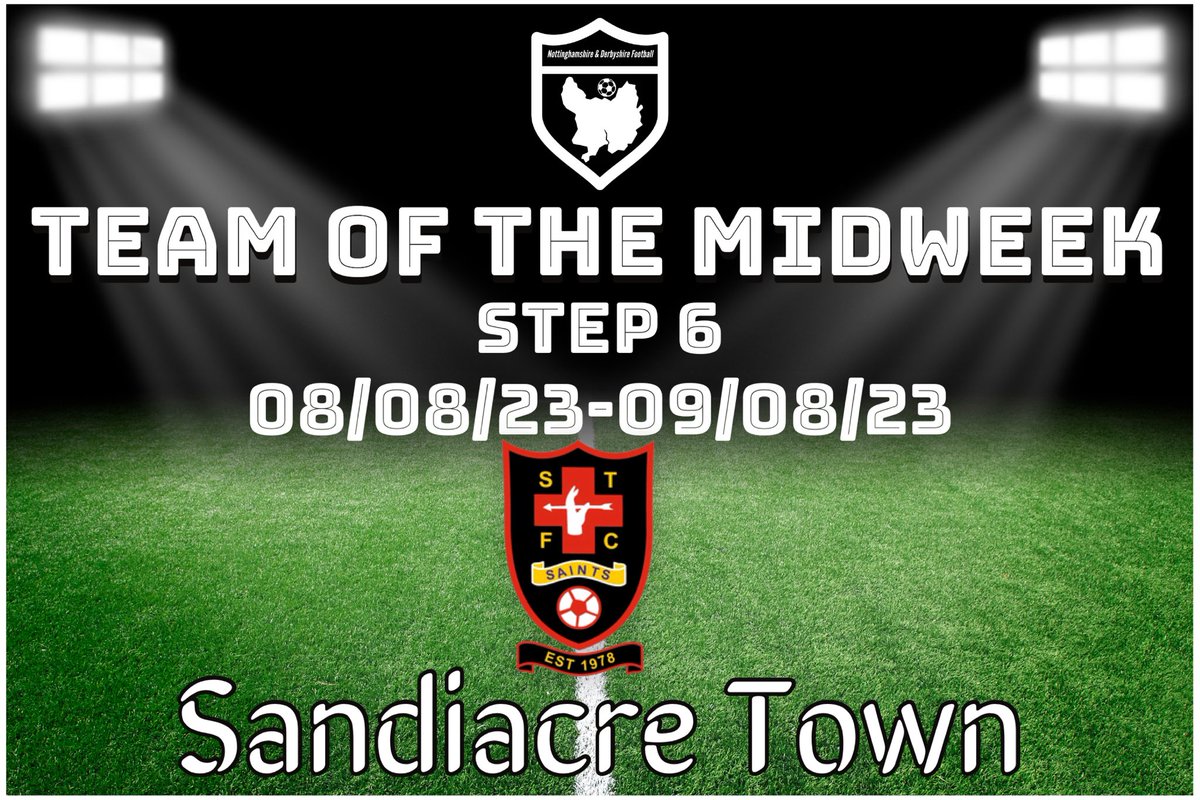 Step 6 team of the midweek! 

@1st_town 

A 2-0 win over Rainworth gives Sandiacre their 1st win in step 6. An Issac Morledge double securing the win