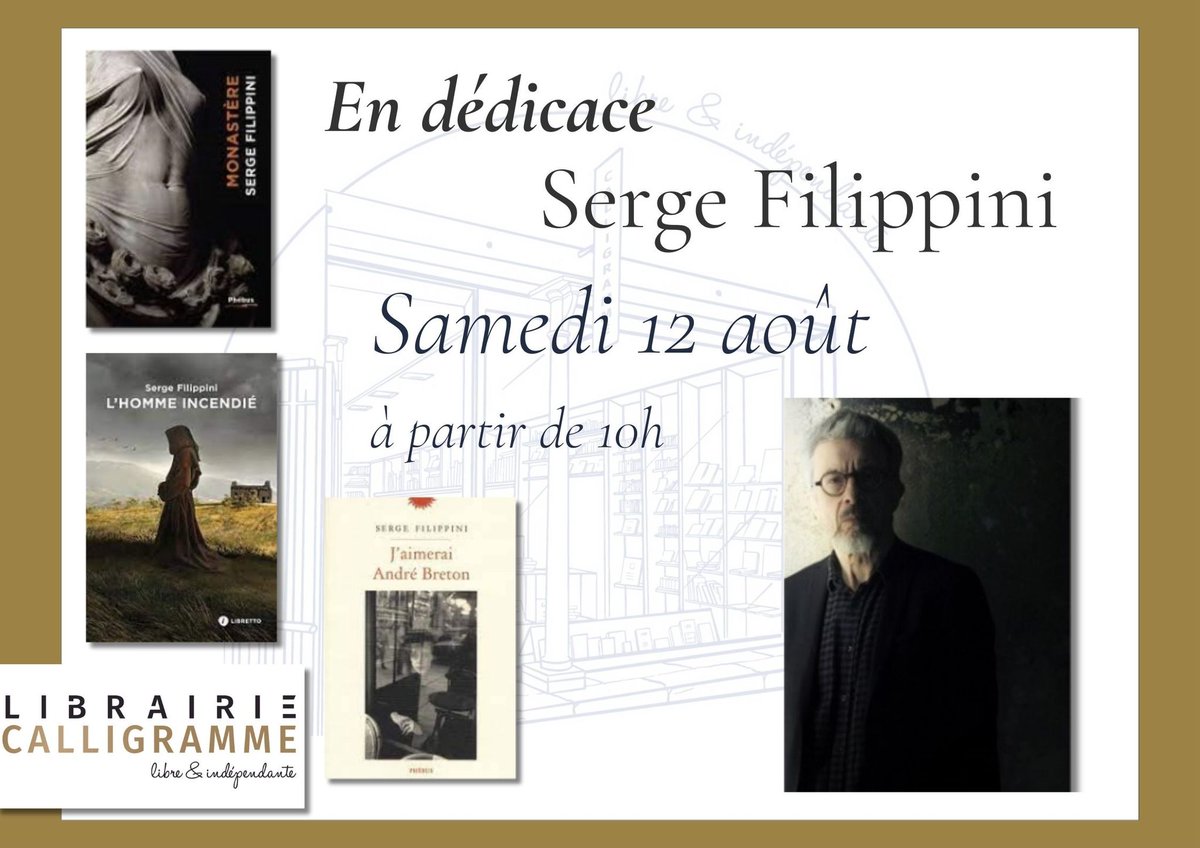 sergefilippini's tweet photo. Merci à la librairie Calligramme de Cahors!
@editionsphebus @LaDepeche46 https://t.co/a5sUeafjOr
