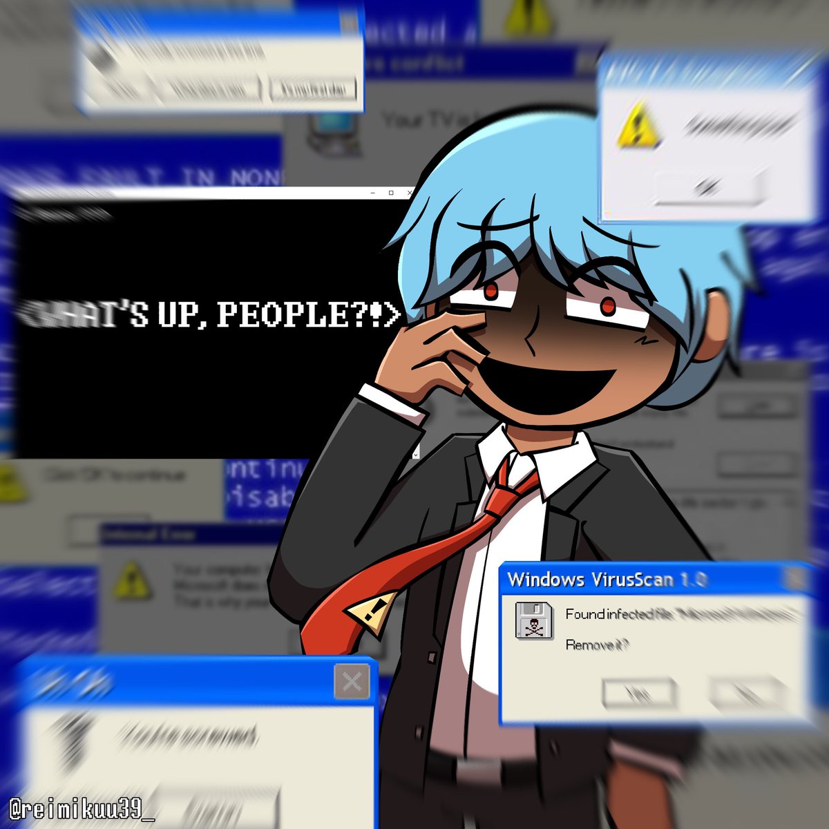 IttyReyPoster's tweet image. WHAT&apos;S UP PEOPLE?!
#malicioussoftware #oc #originalartwork #originalcharacter #malware #malwareoc