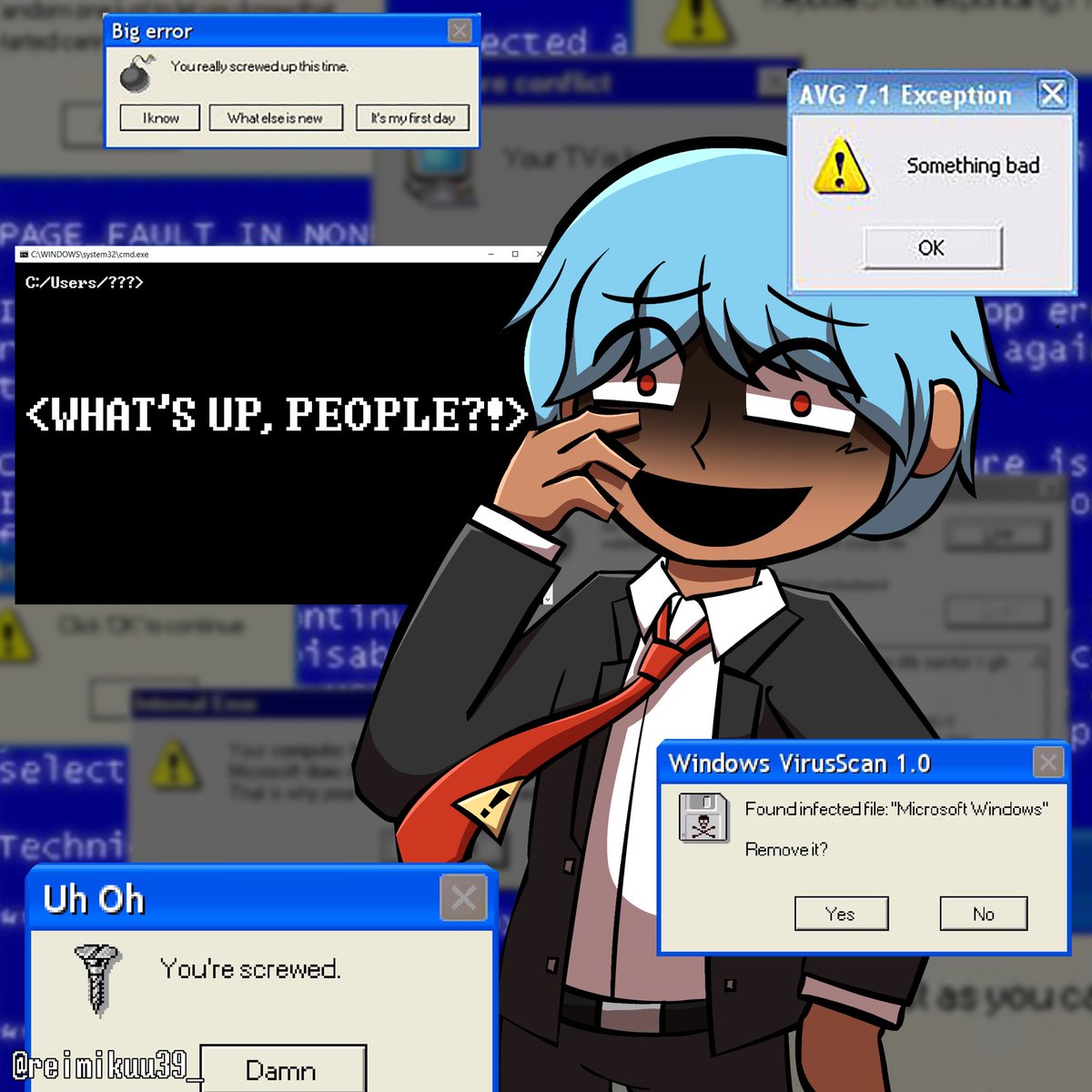 IttyReyPoster's tweet image. WHAT&apos;S UP PEOPLE?!
#malicioussoftware #oc #originalartwork #originalcharacter #malware #malwareoc