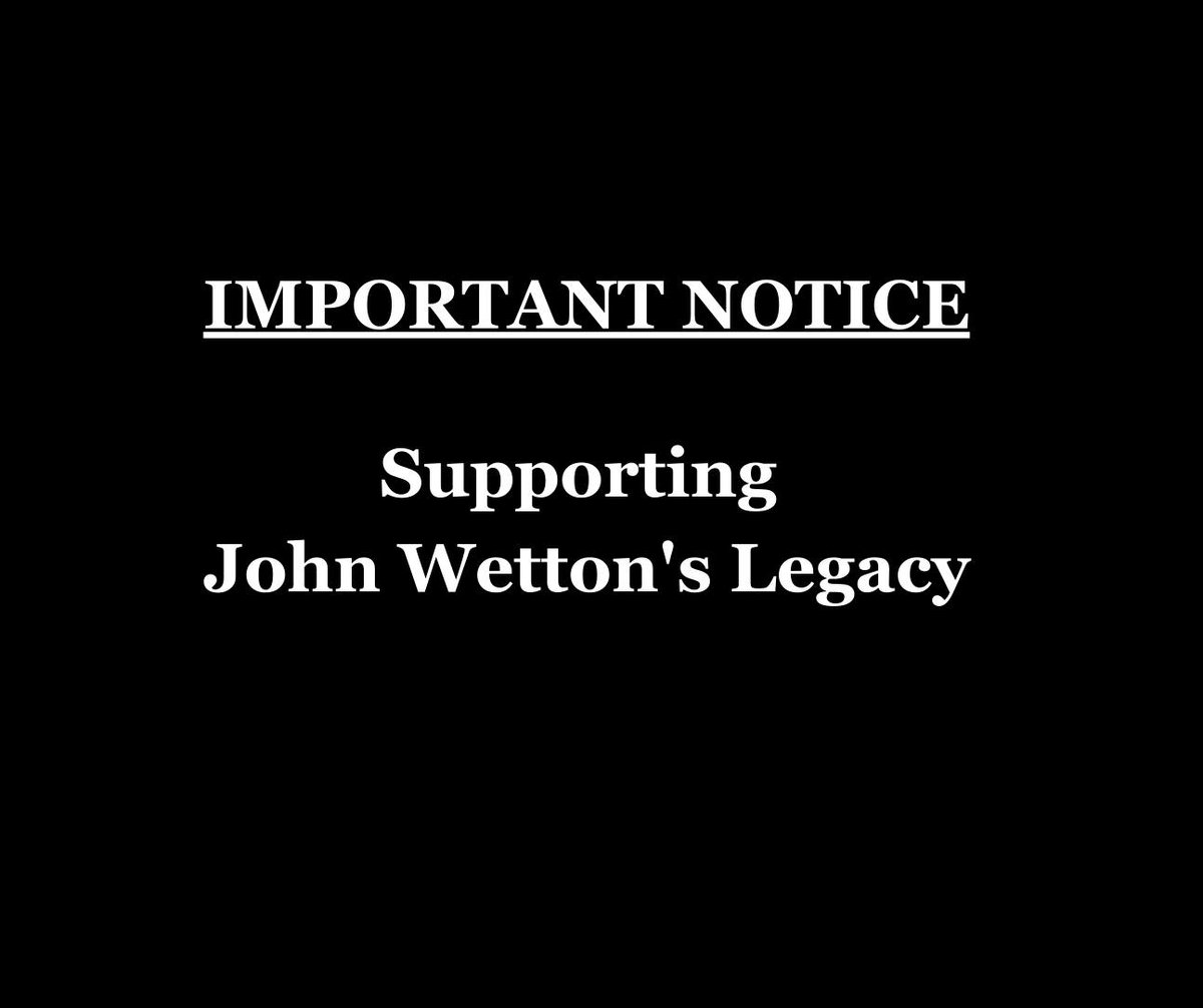 IMPORTANT NOTICE: It has been brought to our attention that, sadly, some people have been posting excerpts of the John Wetton Tribute Concert across a number of different social media platforms.

This footage appears to have come from either individuals who were lucky enough to