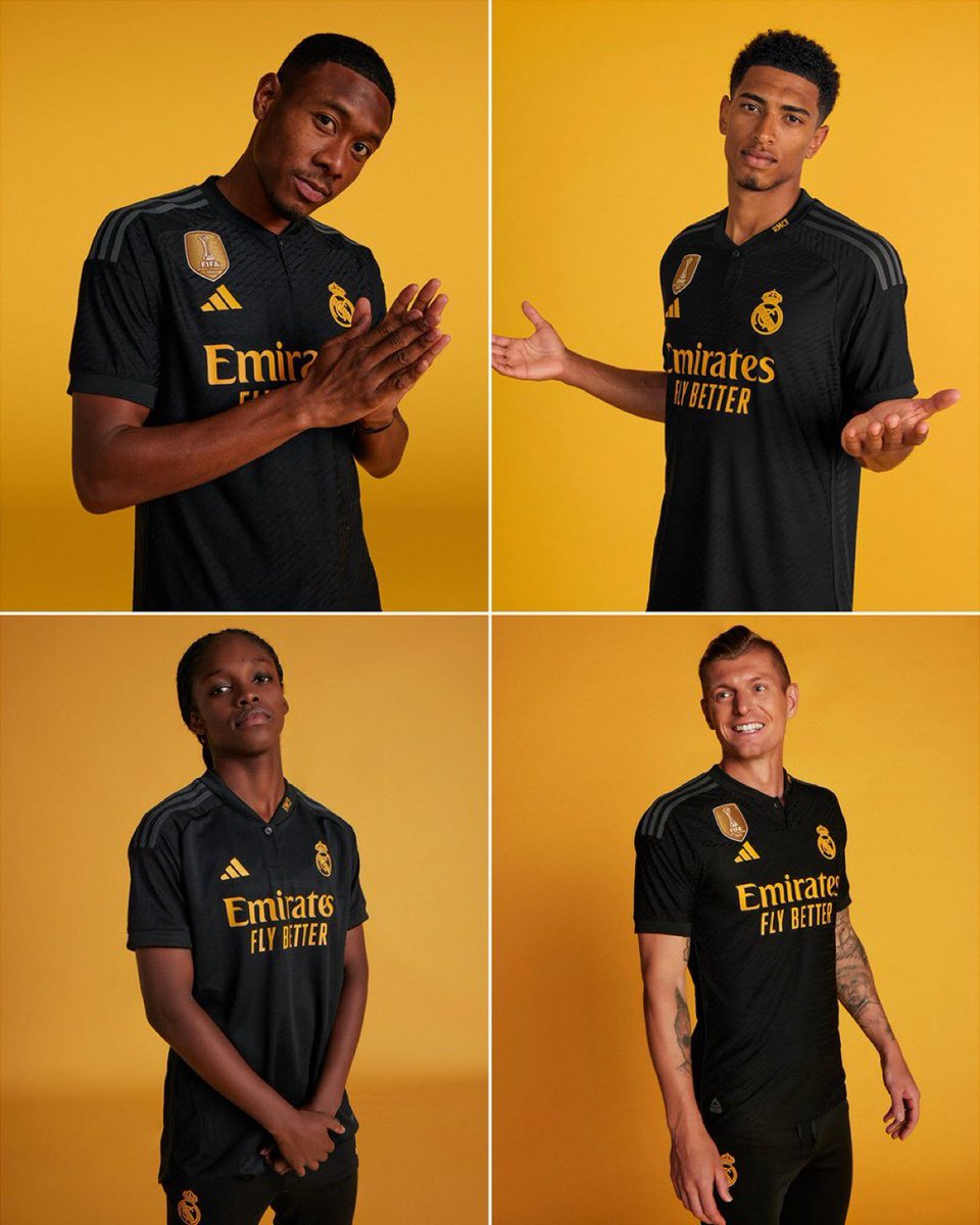 madrid_more14's tweet photo. 🤩Real Madrid's new third kit 🟠⚫ https://t.co/6ORXBy3Uug