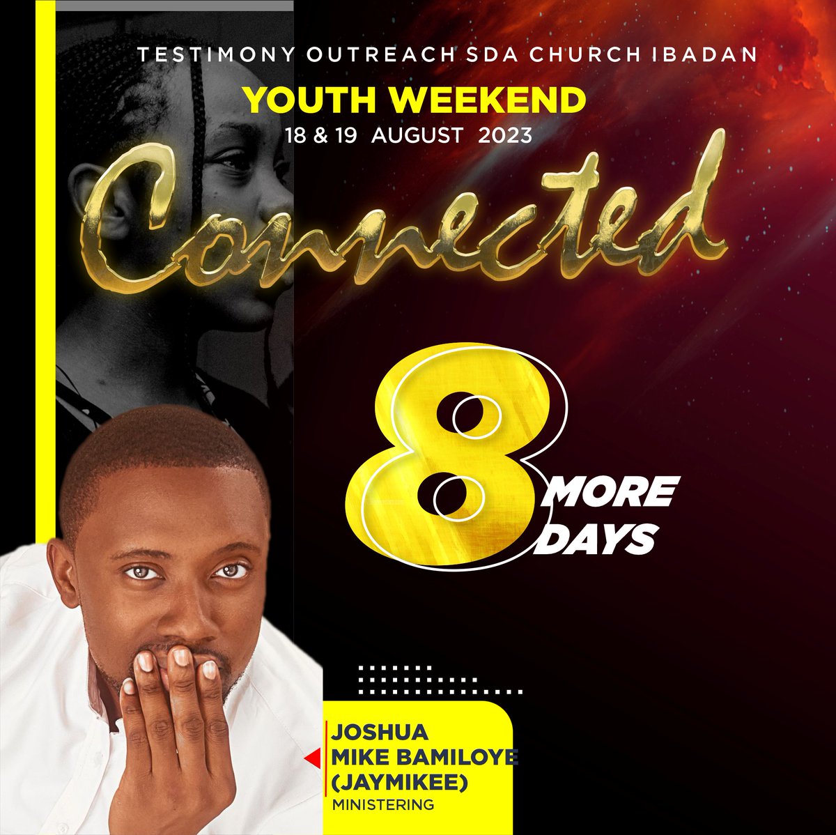 tosdaibadan's tweet photo. We are counting down to the big day and one of the major event that will shake the city of Ibadan.
Don't be told about this, come and join the train.
Get connected and get inspired
God is the right connect 
#connected
#iamconnected
#getconnected
#connectionsummit https://t.co/iGs7pweSM6