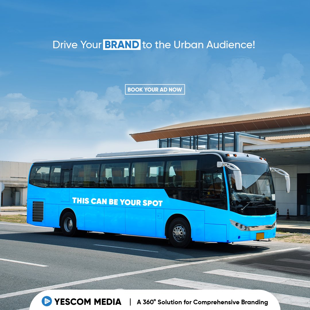 MediaYescom's tweet photo. Take your BRAND to the next level with our bus advertising services! Showcase your products and services to the urban audience in a creative and impactful way. 

#busadvertising #busadvertisement #AdvertisingServices #advertisingagency #busbranding #outdooradvertising https://t.co/dOISWP0DOi