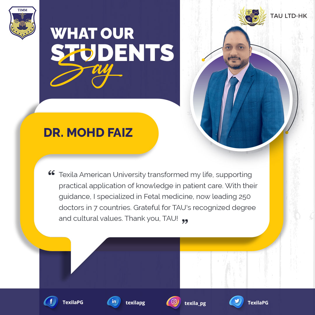 🔬 Former Texila student, Dr. Mohd Faiz, shares his inspiring academic adventure! From classroom insights to real-world applications, Texila University moulded his path to success!

Join Now: apply.ucnedu.org/pg/royal-colle…

#TexilaAmericanUniversity #Texila #studenttestimonal #MD #PG