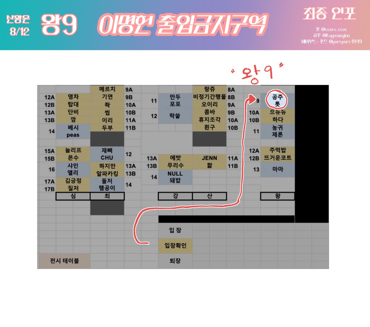 Aagwanginn's tweet photo. [산왕온/왕9] 최종 부스 인포

- 부스 운영시간 : 10:30 ~ 14:30
- 톳@ttott_ttot님, 포트@portport4949님과 함께합니다
- 명헌태섭, 우성명헌, 명헌우성 회지 및 굿즈
선입금 수령 &amp; 현장판매
- [성함+비밀번호]로 수령자 확인합니다

행사장에서 뵙겠습니다! https://t.co/b1enxA8447