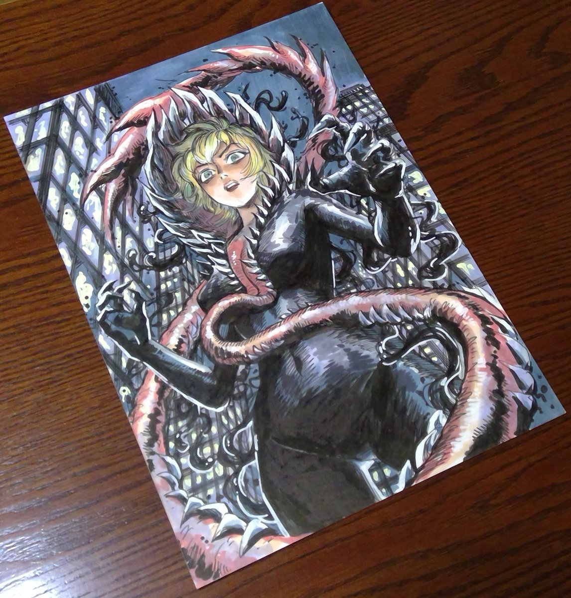 コミッション #完成 #グウェノム #Gwenom #スパイダーグウェン