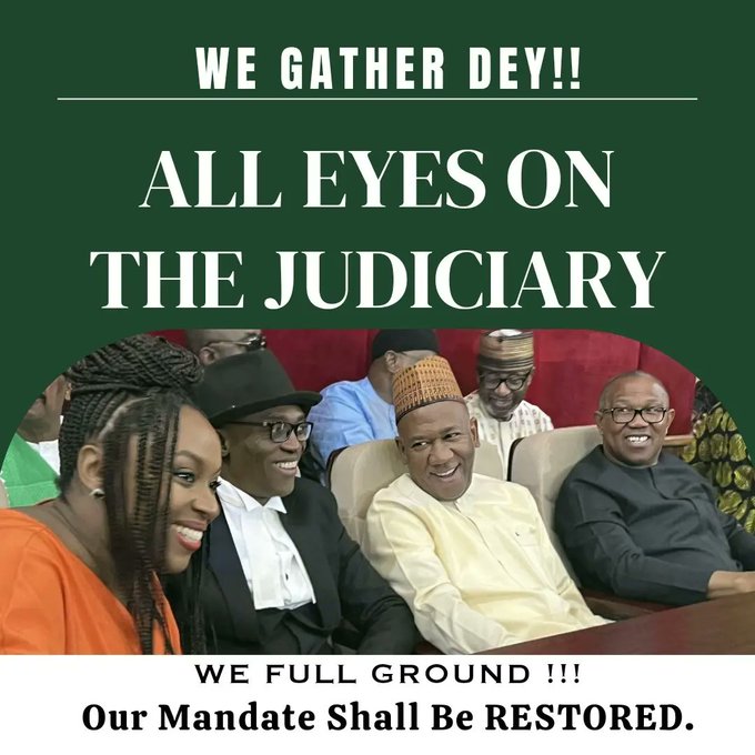 #JudgesSaveNigeriaDemocracy
#JudiciaryGiveUsDate
#AllEyesOnJusticeTsammani 
#JudiciarySaveNigeria