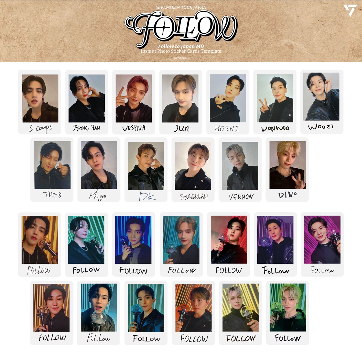 Follow To Japan(Kyocera Dome) 13枚フォトーカード SEVENTEEN - TOUR FOLLOW TO JAPAN フォトカード