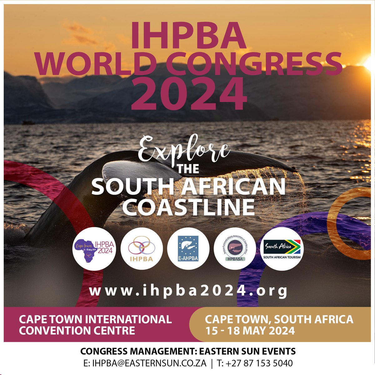 Extend your stay at The IHPBA 2024 Congress and explore Cape Town’s untamed coastline, teeming with abundant marine life, including many species of whales. This is your opportunity to see these gentle giants up-close. @AHPBA @EAHPBA #IHPBA24