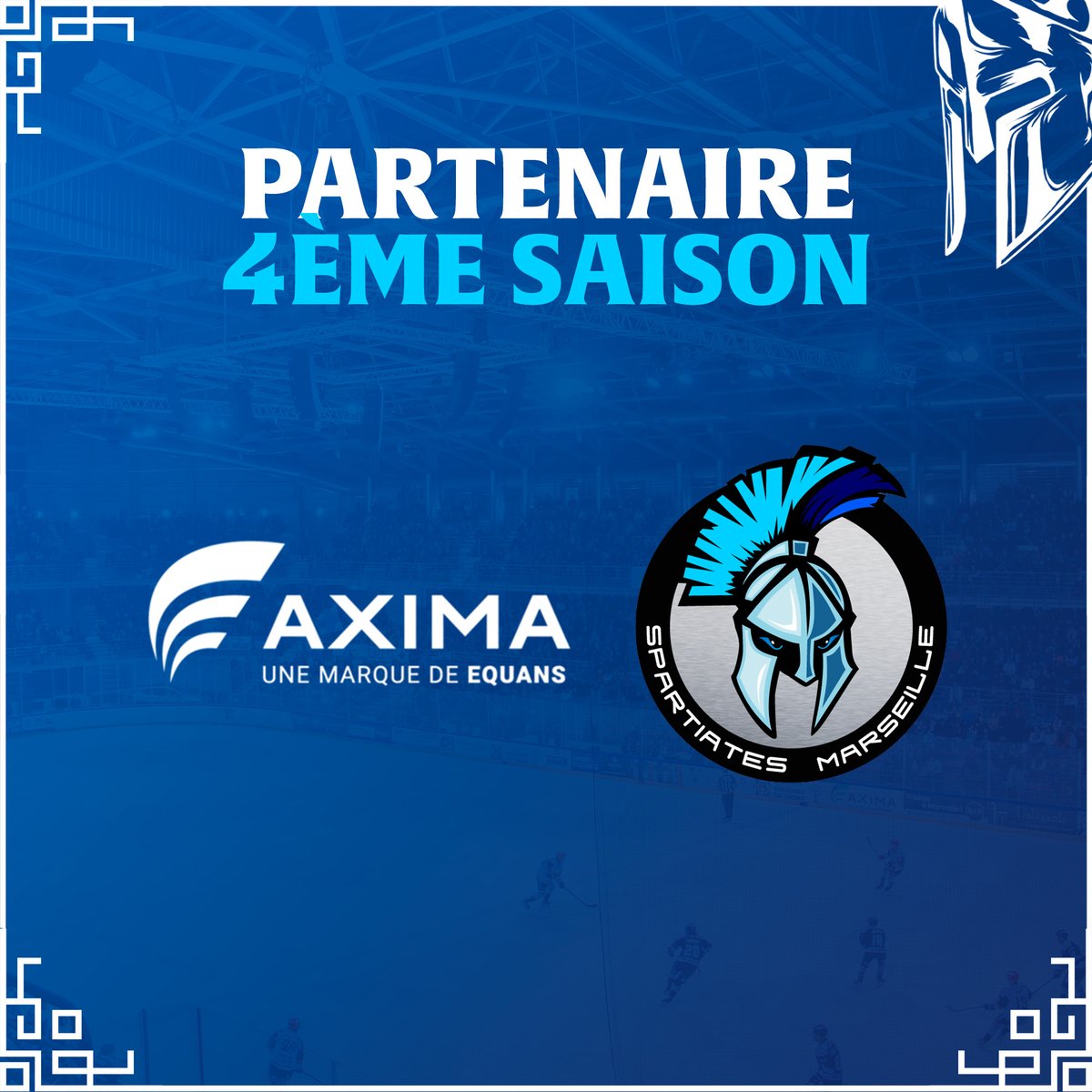 SpartsMarseille's tweet image. 𝐏𝐀𝐑𝐓𝐄𝐍𝐀𝐈𝐑𝐄 𝐏𝐑𝐎𝐋𝐎𝐍𝐆𝐀𝐓𝐈𝐎𝐍 🙌

#Axima @Equans_France prolonge son partenariat avec les Spartiates pour la saison 23/24.

#TousSpartiates 🔵⚪️