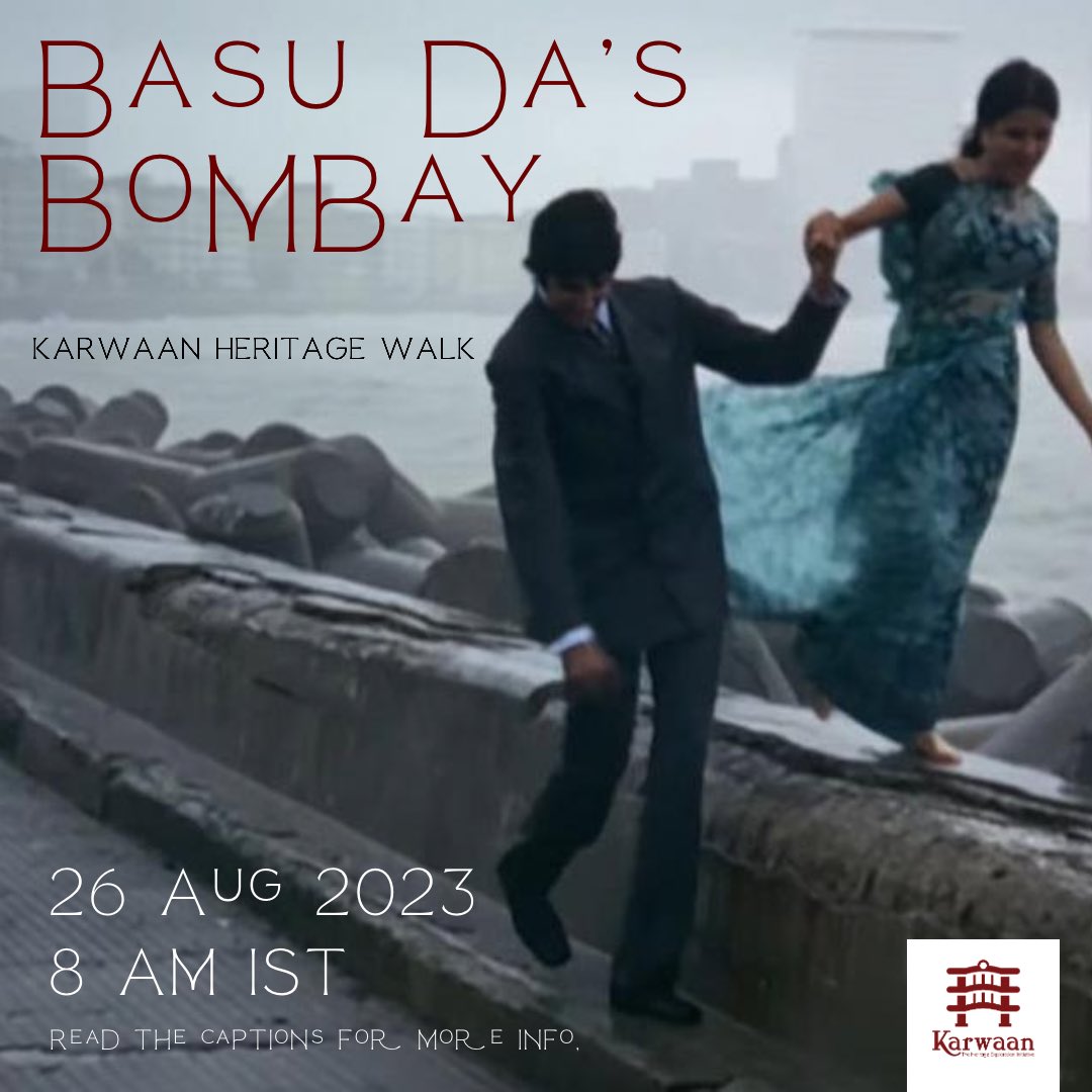 So, I am leading an experimental heritage walk in Mumbai on 26th August 2023 at 8 AM IST. Mixing History, Architecture, Films and Music in one. If you are interested in joining me for this walk, please mention in the replies of this tweet. RT for visibility.