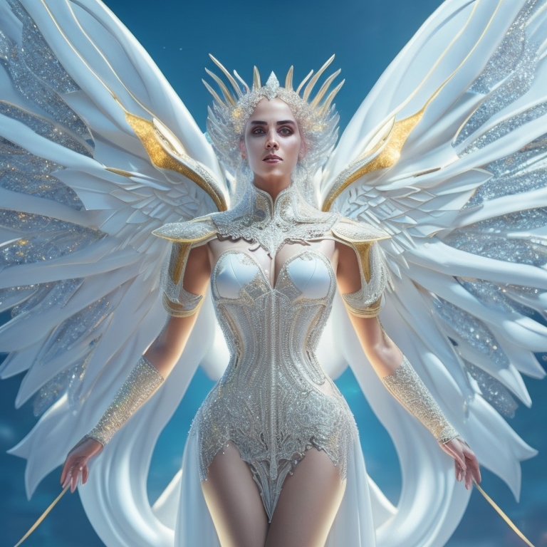 HepsiAI's tweet photo. 1. Platform - https://t.co/xjWYooUIHr
2. Uygulama - https://t.co/xjWYooUIHr Select
3. Prompt - Photo of futuristic angel with awe inspiring luminiscentveins wings, white gold dress, stunning beauty, intricate precise details

#Hepsi.ai https://t.co/Dbrhhu6brS