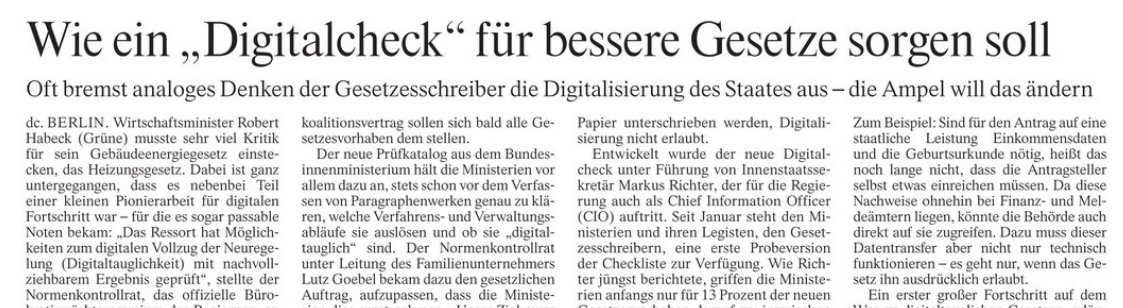 BakerMcGER's tweet image. Heute in @FAZ_Wirtschaft: Wie ein „#Digitalcheck“ für bessere #Gesetze sorgen soll - oft bremst analoges Denken der Gesetzesschreiber die #Digitalisierung des Staates aus – die Ampel will das ändern #digital