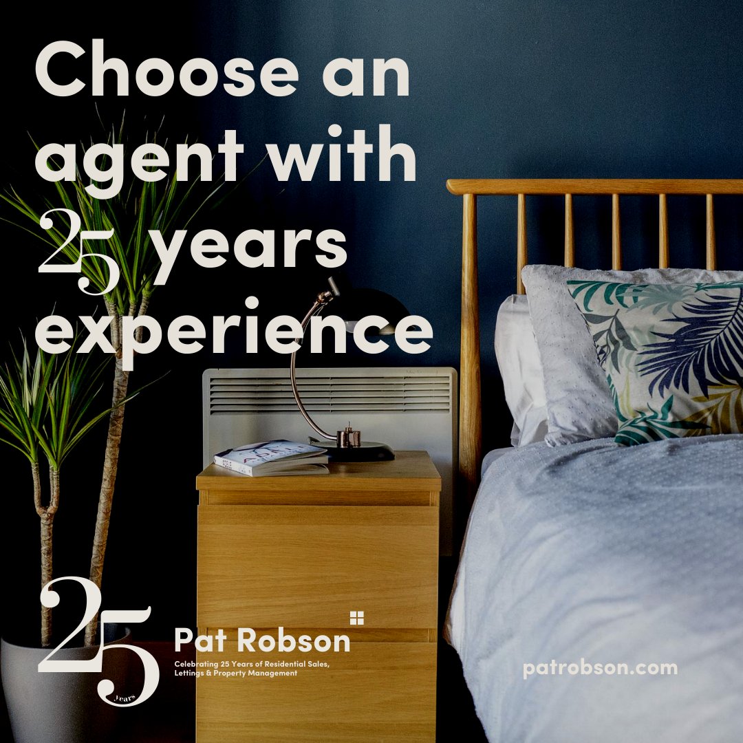 When choosing an agent to handle your property or portfolio, it is important to choose an agent with experience.

We are delighted to be celebrating 25 Years of Residential Sales, Lettings &amp; Property Management this year. 

Visit patrobson.com to find out more.