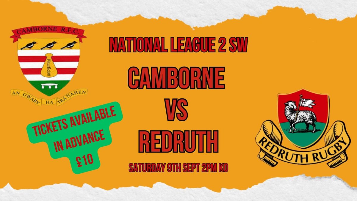 camborne1878's tweet photo. Buy your tickets for the big National 2 Cornish Derby! https://t.co/la1coHBTFT https://t.co/qszJ4y7NVC
