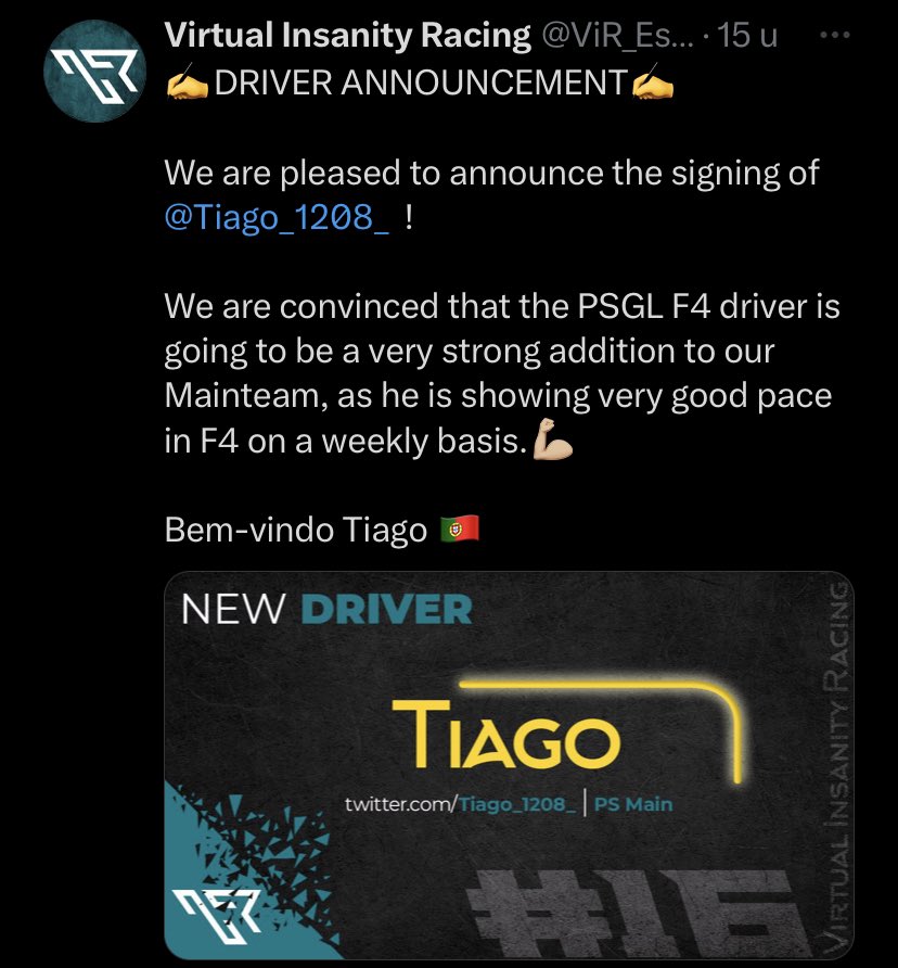 As many already know im very happy to continue my journey with a different team!
Unfortunately VRT closed. Luckily I had the option to join this amazing team and show my talent!
After this vacation my battery is charged again and Im ready to push the limits! 🔋🔥💚