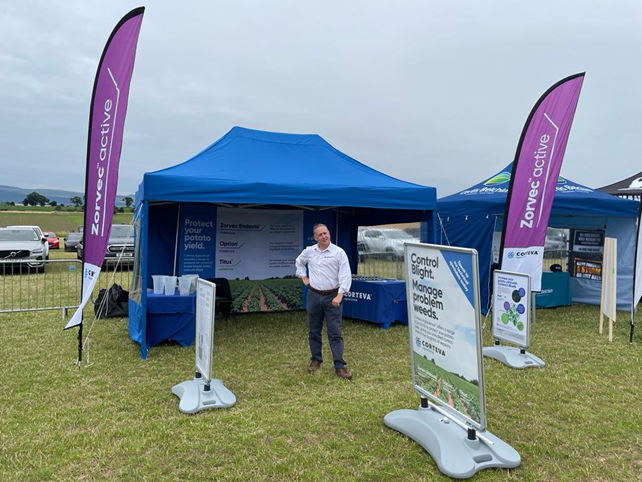 Our team are set up at #PotatoesInPractice today🥔 
Come over to our stand and have a chat with Corteva's Colin Bowers and Craig Chisholm to find out more about our solutions for your potato crop.
See you there!
Find out more⤵️
corteva.co.uk/crops/potatoes…

#PiP23 <a href="/JamesHuttonInst/">James Hutton Institute</a> ⤵️