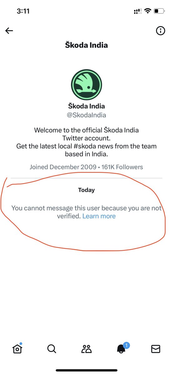 Pratham555's tweet photo. @SkodaIndia Not allowed to DM you. https://t.co/HSsyXu616s