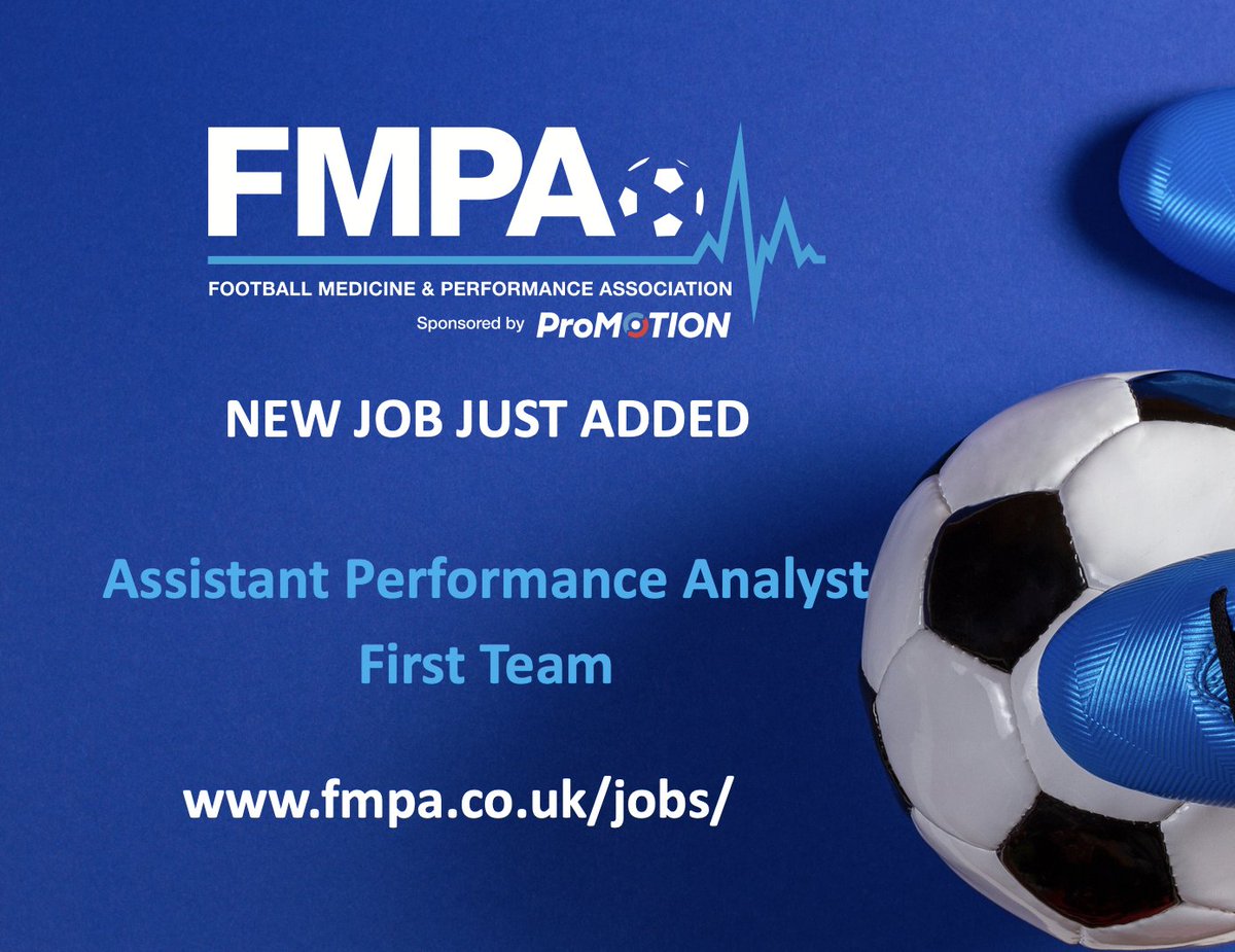 FMPA_Official's tweet image. FMPA RECRUITMENT:  New job added 

⚽ #assistantanalyst #performanceanalyst #workinfootball #premierleague #premierleaguejobs #footballperformance #footballscience #sportsscience

➡️ fmpa.co.uk/jobs/assistant…