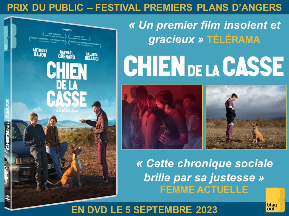 📀 Chien de la casse sort en DVD le  5 septembre… Et vous pouvez d’ores et déjà le précommander !

Éditeur : @BlaqOut_ 

#chiendelacasse #anthonybajon #raphaelquenard #junkyarddog #insolence #jeanbaptistedurand