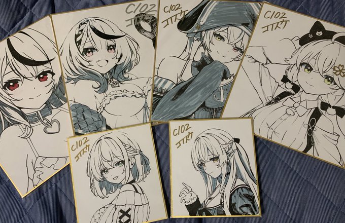 当日持って行く色紙達