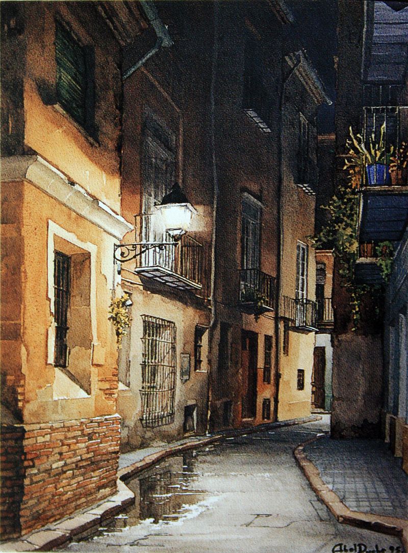 alverte_se's tweet photo. @TuMotoYayo @victoriamolcc @ampimmb Gracias!

- Casi nadie hacía nocturnos en acuarela
- Escribía con la derecha y dibujaba con la zurda porque en el colegio le prohibían ser zurdo y le ataban la mano a la espalda
- Casi nadie respeta el blanco de la acuarela 

Aquí algunas más :) https://t.co/zTV63UqMbl