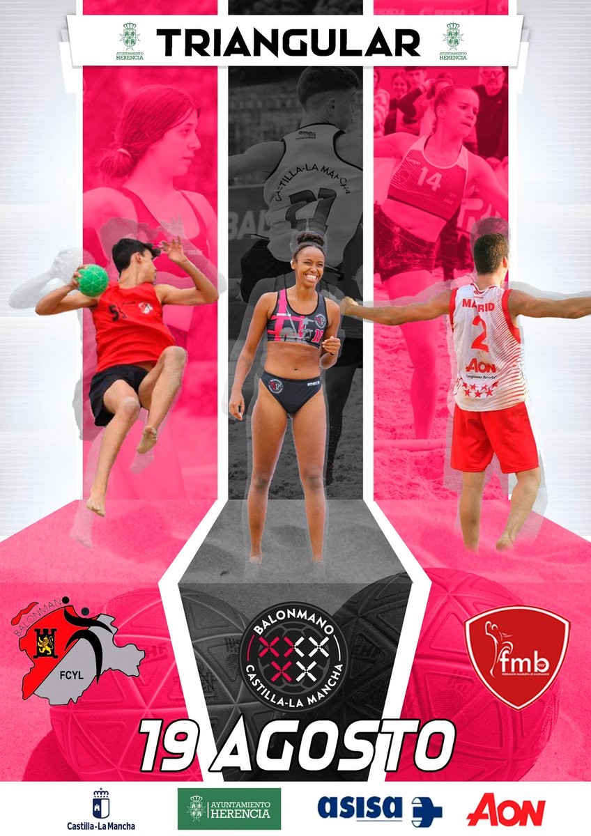 ¿Qué tal si calentamos motores para el #CESABMPlaya23? ⛱️🏁

📅 El 𝟏𝟗 𝐝𝐞 𝐚𝐠𝐨𝐬𝐭𝐨 tenemos una cita en #Herencia con las selecciones de <a href="/FCYLBM/">Federación de Castilla y León de Balonmano</a> , <a href="/fedmadridbm/">Fed. Madrileña BM.</a> y #CLM 🔥

 👊 ¡Se enfrentarán en un 𝐓𝐑𝐈𝐀𝐍𝐆𝐔𝐋𝐀𝐑 para preparar la cita más importante del verano! 🤾