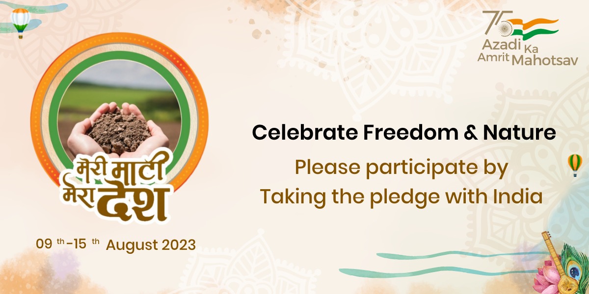 Rooted in Land, United in Nation: Embracing the essence of 'Meri Maati, Mera Desh'

Let's Take a Pledge together- merimaatimeradesh.gov.in/step

<a href="/ConsumerAffairs/">ConsumerAffairs</a> <a href="/PiyushGoyal/">Piyush Goyal</a> @bureauofindianstandards

#MeriMaatiMeraDesh #Indian #IndependenceDay #proudtobeindian #shopclues