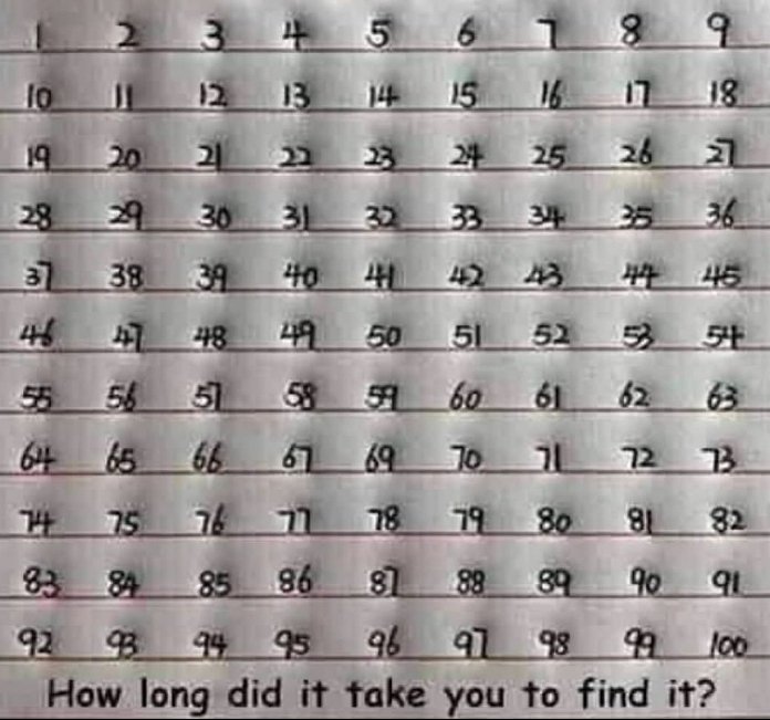 Eye test...which number is missing 👀🤔