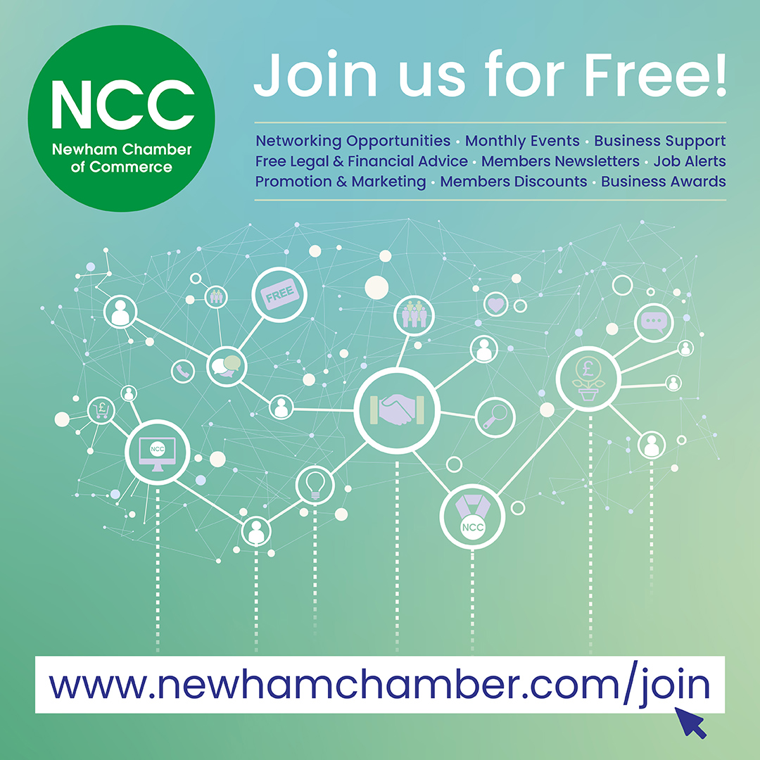 newhamchamber's tweet photo. Calling all Entrepreneurs, Sole Traders, Partnerships and Small Businesses (up to 5 employees) that are based in Newham…

Here is your opportunity to join the Chamber for FREE

For more information as well as a FAQ section: 
https://t.co/l5z9PRlhjC  

#FreeMembership #Newham https://t.co/R0icUO9seU