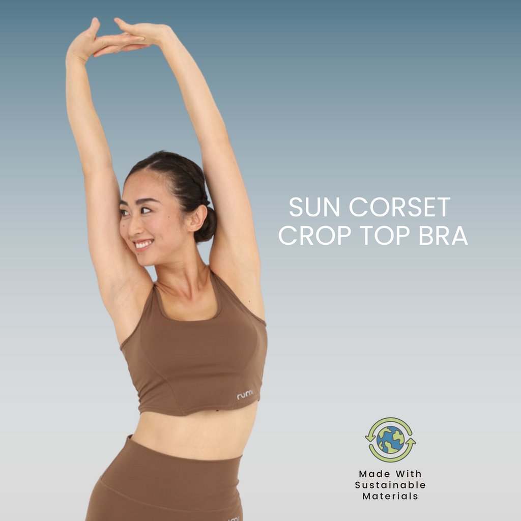 rumiearth's tweet photo. 'Sun Corset Crop Top Bra' 
Sweat-wicking &amp; quick-drying.Made with recycled Ocean waste.
Supports high performance with stretch for comfort and mobility. The material has a soft-skin feel.
.
.
.
Shop now at https://t.co/PR2G7tDtCv https://t.co/mgbg3DuYZE