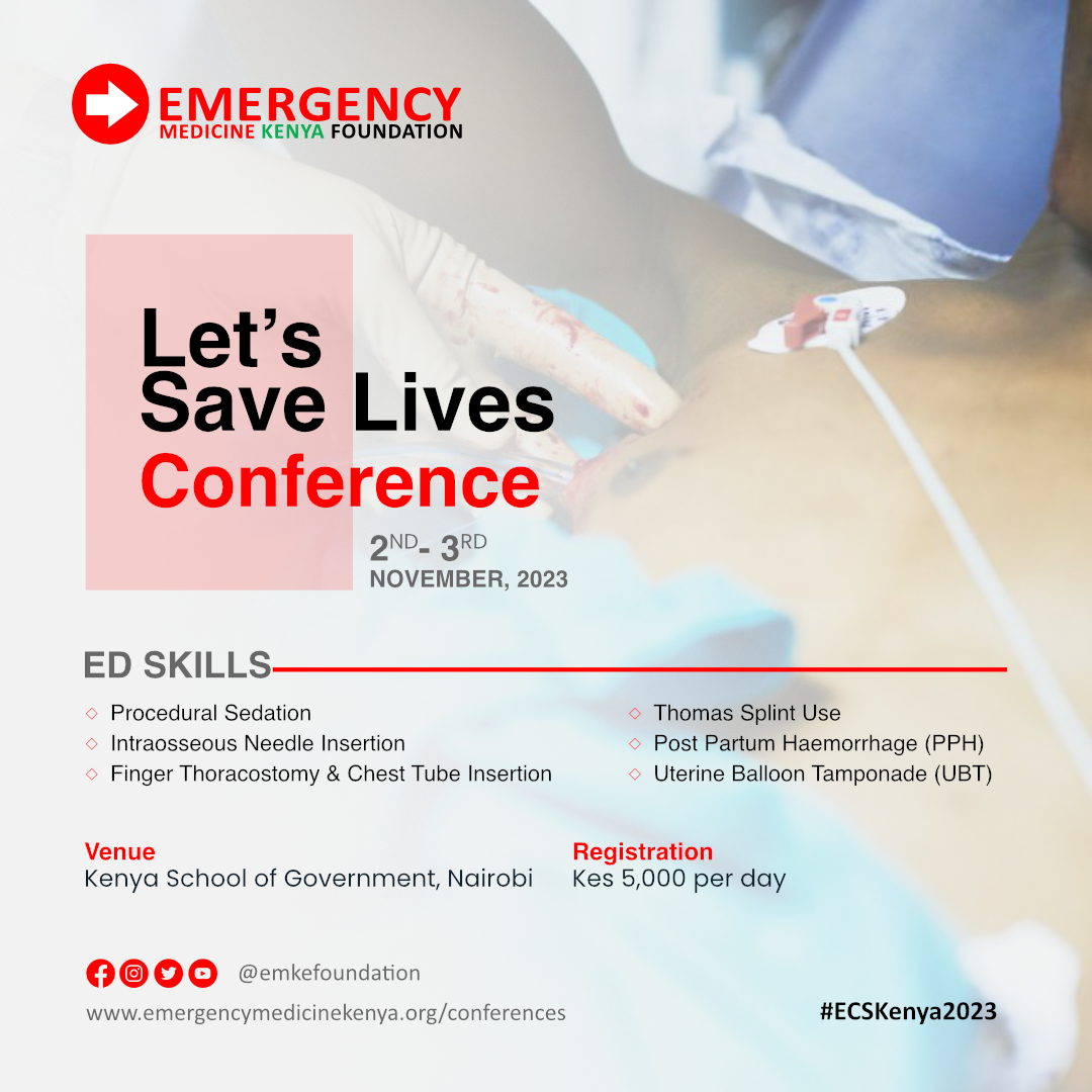 📢 Attention all heroes and life-savers! 🚑 Prepare to be amazed and equipped and experience the ULTIMATE Emergency Care Experience like never before! 🌟 🚨💪🌍 👉 emergencymedicinekenya.org/conferences 👈

 #EmergencyCareRevolution #SaveLivesNow