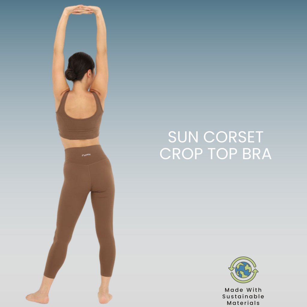 rumiearth's tweet photo. 'Sun Corset Crop Top Bra' 
Sweat-wicking &amp; quick-drying.Made with recycled Ocean waste.
Supports high performance with stretch for comfort and mobility. The material has a soft-skin feel.
.
.
.
Shop now at https://t.co/PR2G7tDtCv https://t.co/mgbg3DuYZE