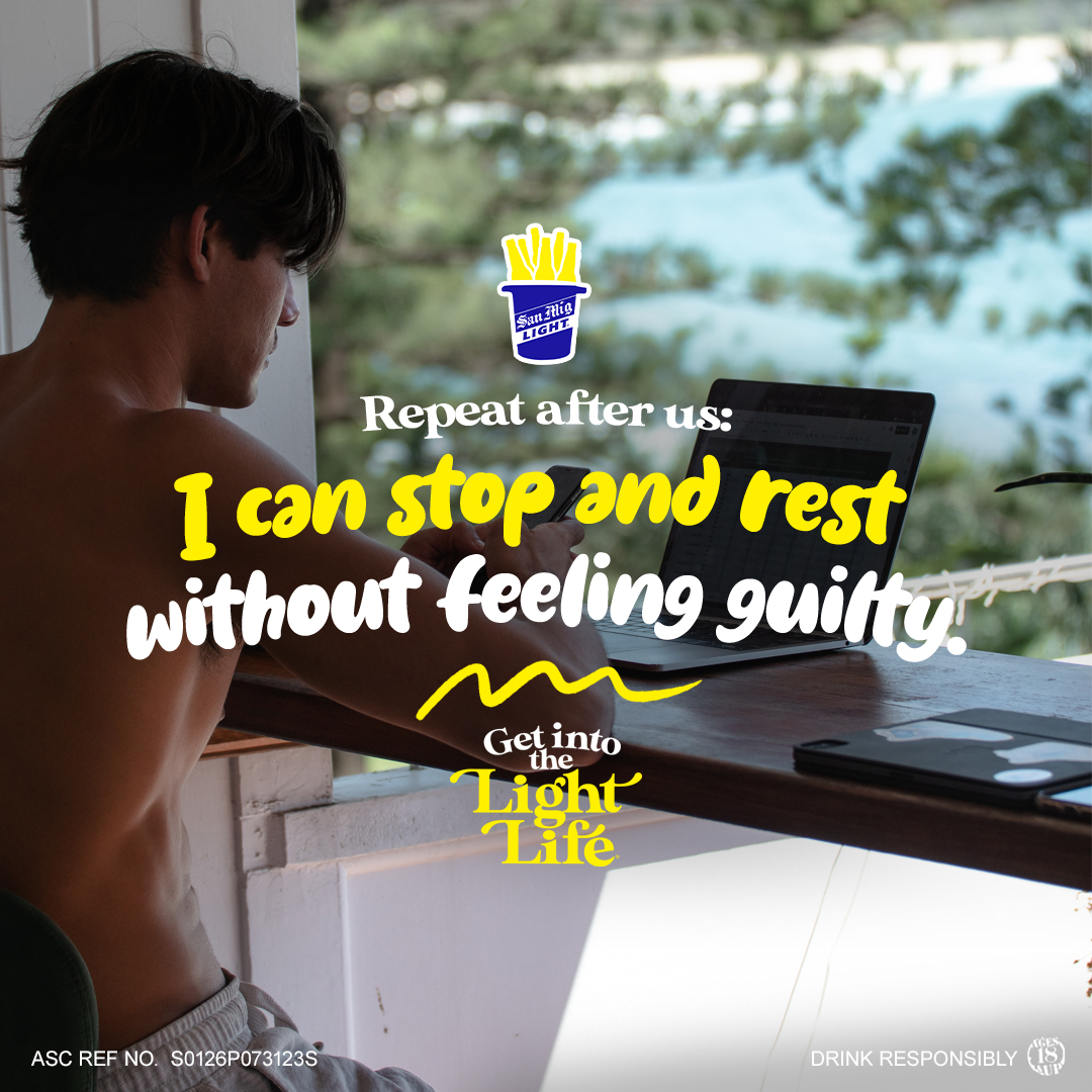 SanMigLightPH's tweet photo. Itβs about time we stop mistaking more tasks for productivity. To achieve more, letβs say yes to doing less! #YesToTheLightLife
Drink responsibly. https://t.co/Ui1xJfEycA