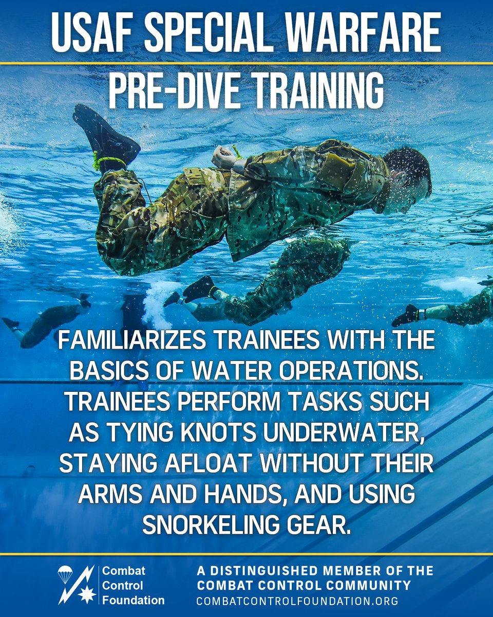 CombatControlFn's tweet photo. #CombatControllers are among the most highly trained personnel in the U.S. military. Their 97-week training and unique mission skills earn them the right to wear the scarlet beret. One of those training courses is the 4-week #SpecialWarfare #PreDive COURSE. #AFSPECWAR #CCT #USAF https://t.co/m2IrUlV0cd