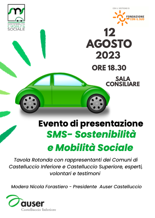 InfCastellucci1's tweet photo. Sabato 12 agosto, alle ore 18.30, si terrà l’evento di presentazione di “SMS - Sostenibilità e Mobilità Sociale”.
https://t.co/tbg9bcdZhQ https://t.co/mFTpDvFhce